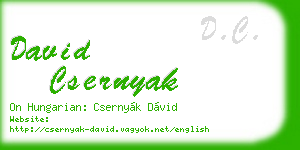 david csernyak business card